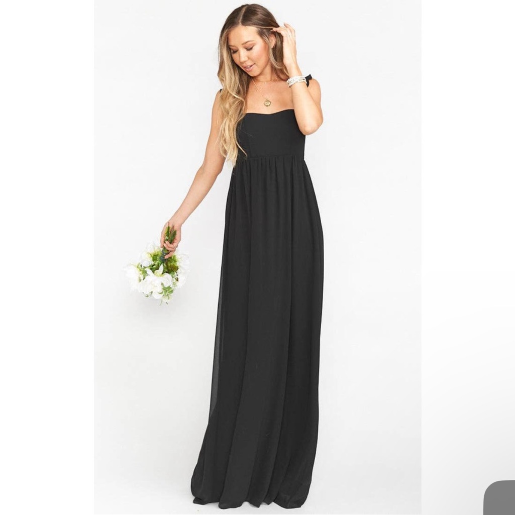 Show Me Your Mumu June Bridesmaid Dress Is Black Chiffon